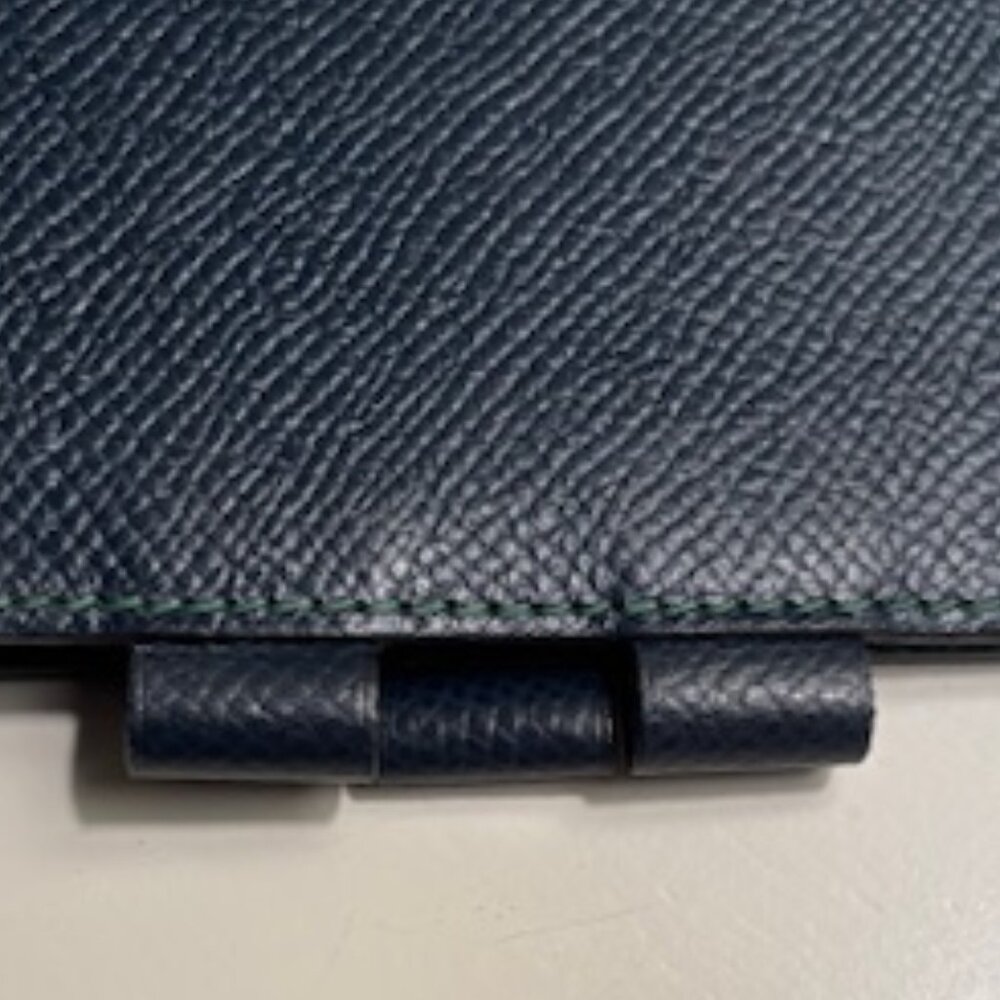 💙💚Hermès Carnet Mini à Crochets-Bleu Marine / Vert Anis – Epsom Leather-UNISEX - Picture 6 of 9